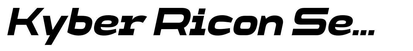 Kyber Ricon Semi Bold Italic Neu